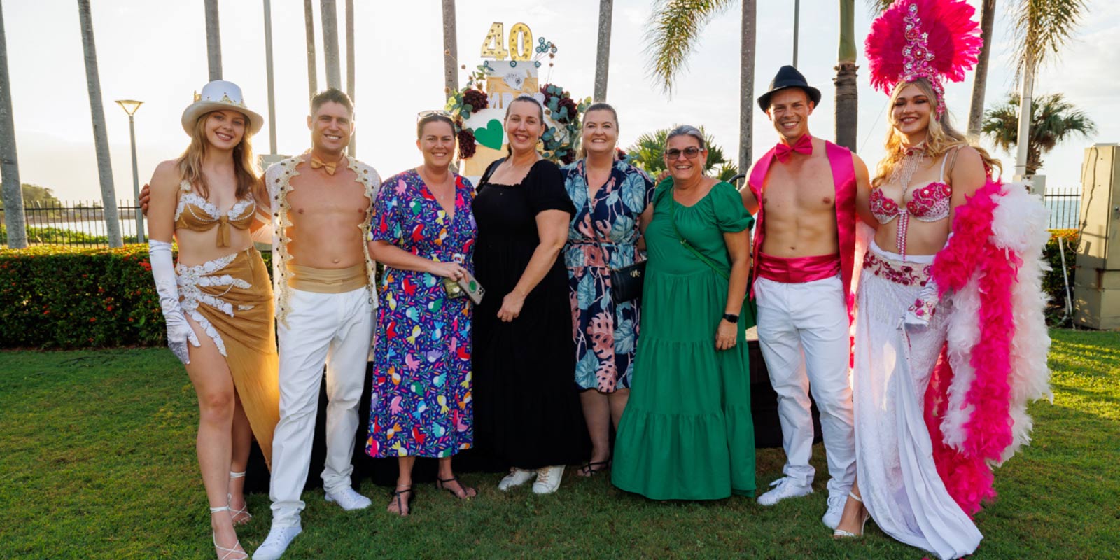 Group of people dressed in costumes at Mindil Beach