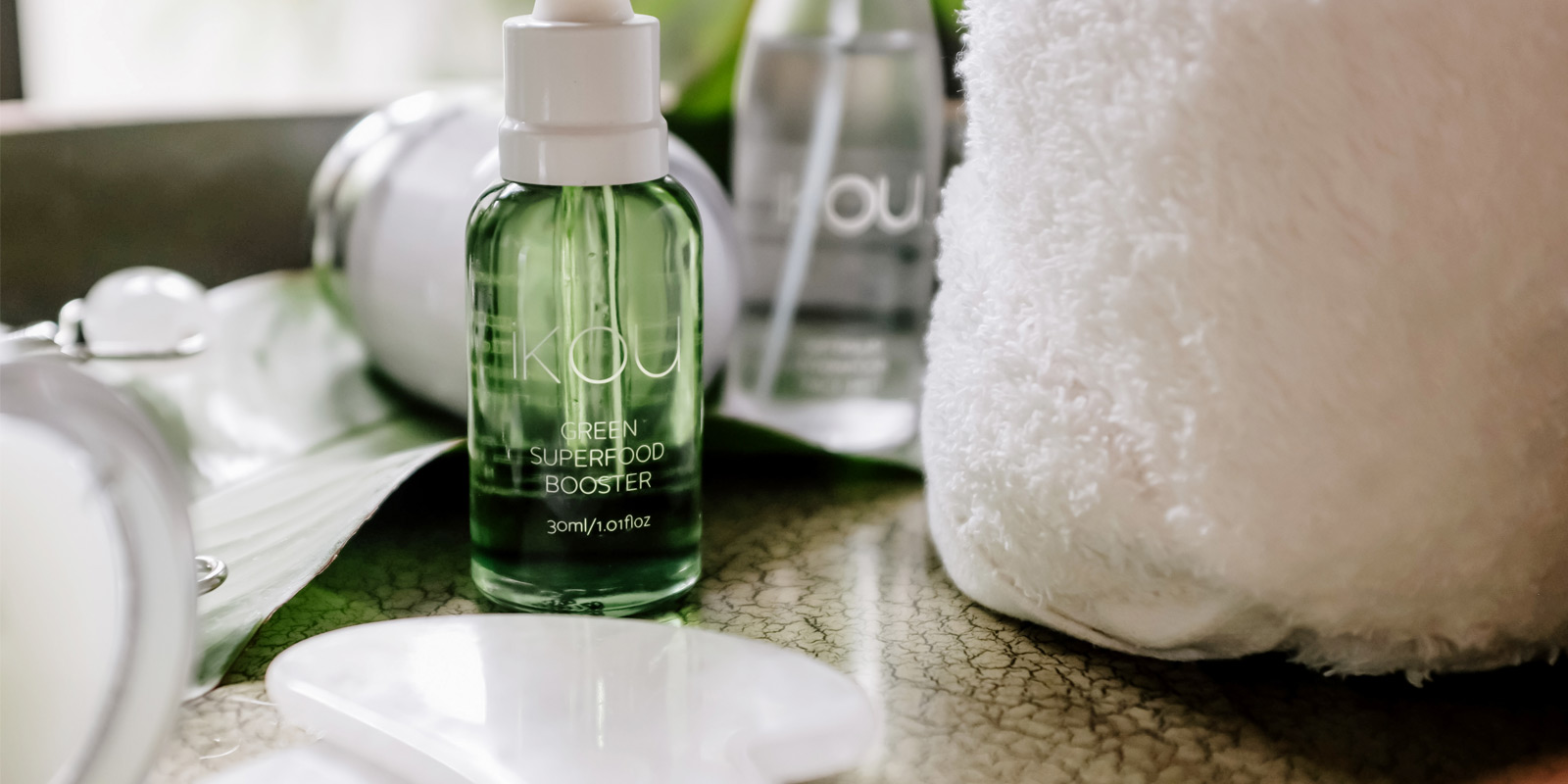 Spa products displayed on a table